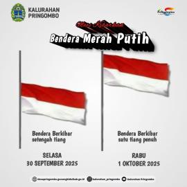 Kibarkan Bendera Merah Putih Setengah Tiang pada 30 September